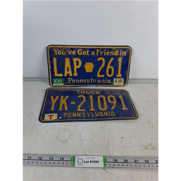 (2) Pennsylvania License Plates