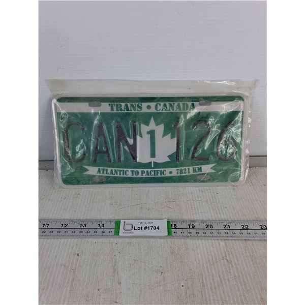 Trans Canada License Plate