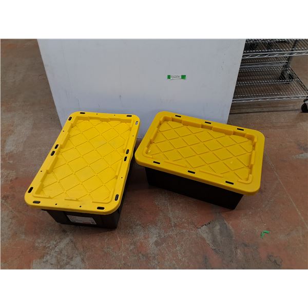*(2) HDX 17 Gallon Tough Totes w/Lids - PICKUP ONLY