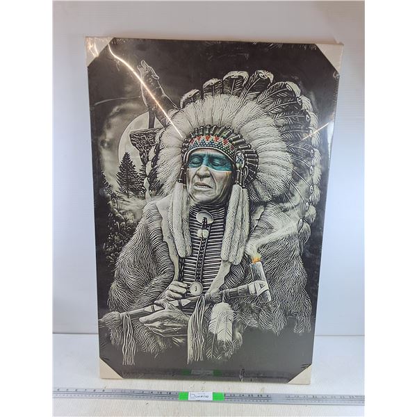 Indigenous Man Wall Art Print 36" x 24" - PICK UP