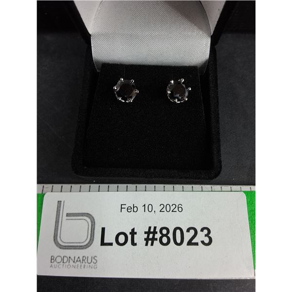 ^2.00 Ct Tw GRA Certified Round Brilliant Cut Moissanite Stones Set In 925 Silver Earrings W/ Screw