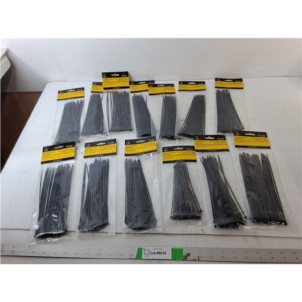 Lot of Cable Ties- 6" & 8", Sealed