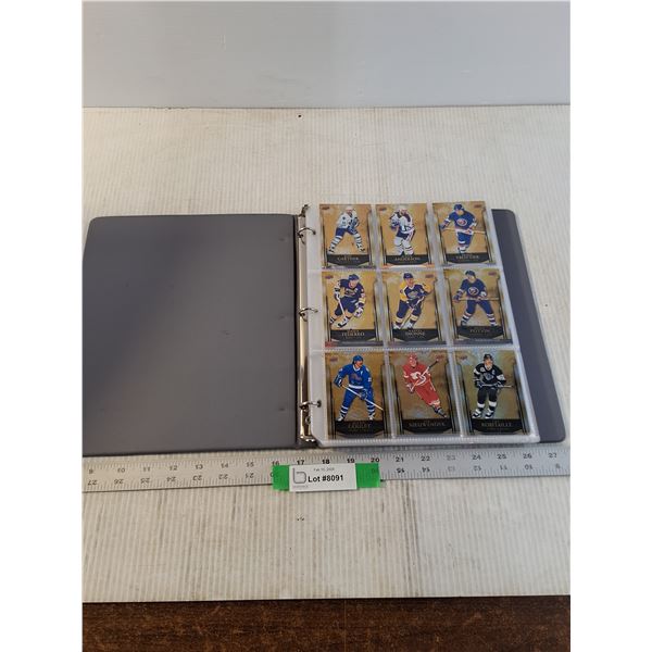 Binder w/ Approx 19 Single Sided Pages of Upper Deck Hockey Cards