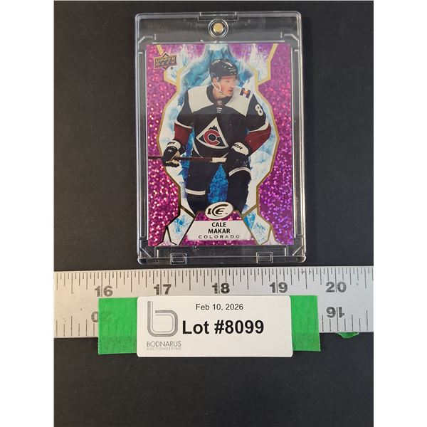 Cale Makar Rae Ice Parallel Upper Deck Hockey Card, Cannot Guarantee Authenticity