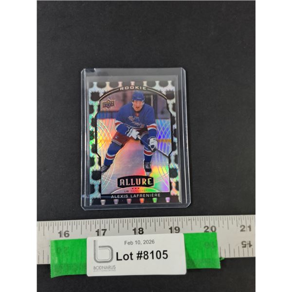 Alexis Lafreniere NHL Upper Deck Shield Rookie Card, Cannot Guarantee Authenticity