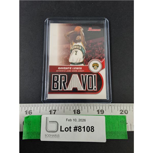 Richard Lewis Seattle Supersonics Game Jersey Basketball Card, Cannot Guarantee Authenticity