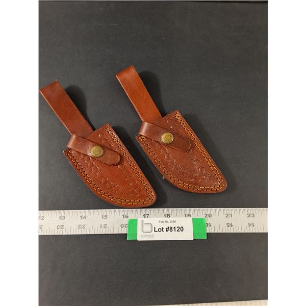 (2) Handmade Leather Knife Sheaths