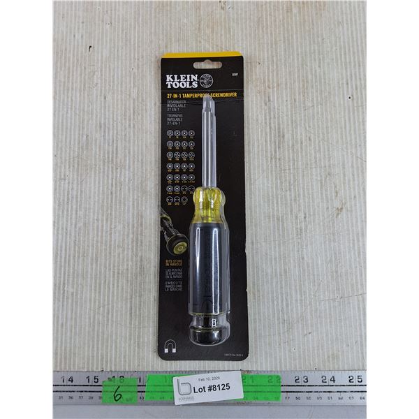 Klein Tools 27 in 1 Tamperproof Screwdriver - New