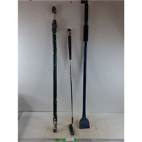 Northwestern Golf Club, Ice Scraper, Paint Roller Telescopic Handle 71" Max, PICKUP ONLY