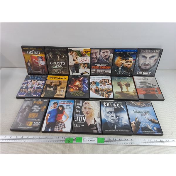 Assorted DVD Movies - Ghosts of War, Star Wars The Force Awakens, Men of Honor