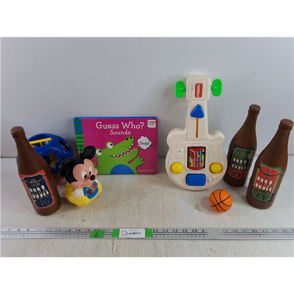 Guess Who?  Sounds Kid's Book, Playskool Kid's Guitar, Six Gun Soda Game, Kids Toys