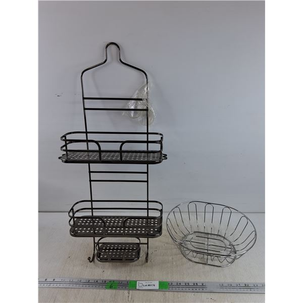 Wire Basket, Metal Shower Caddy 27" x 11" x 4" - PICK UP ONLY