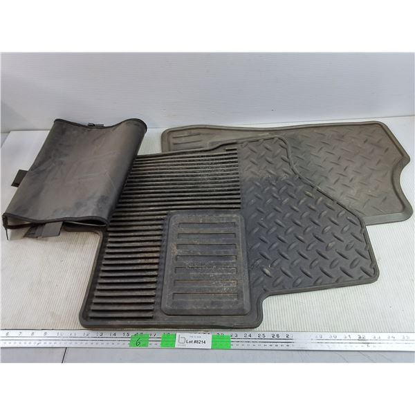 GMC Truck Grille Cover, 46" x 14", (2) Rubber Car Mats - PICK UP