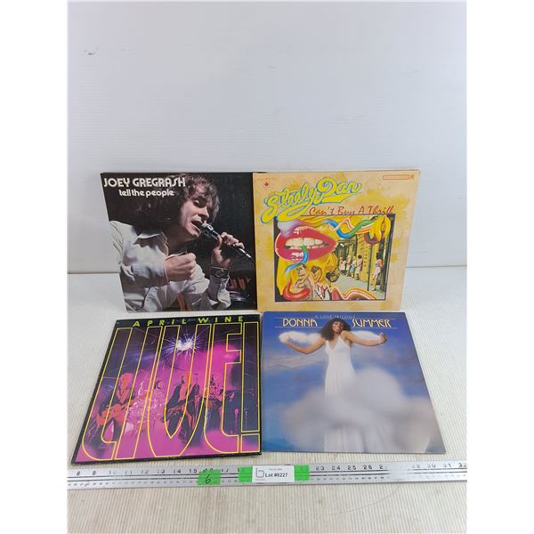 (4) Vinyl Records - Joey Gregrash, Sleepy Dan, April Wine, Donna Summer