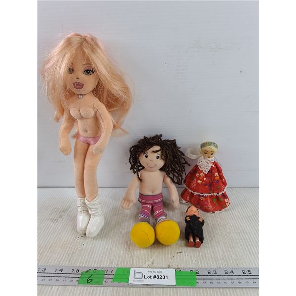 (4) Assorted Dolls