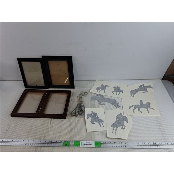 Cotter Pins, Decals, (4) Picture Frames 6" x 8"