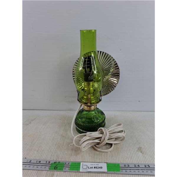 Kerosene Lamp Style Electric Table Lamp - Powers On, As Is - PICK UP