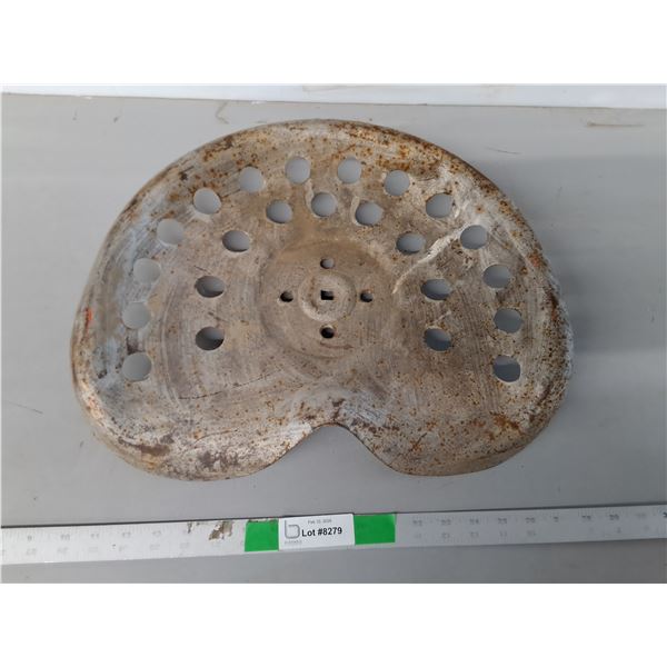 Vintage Metal Tractor Seat 17" Diameter - PICK UP