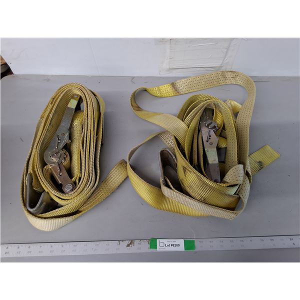 (2) Ratchet Tie Down Straps- Unknown Length, Pickup Preferred
