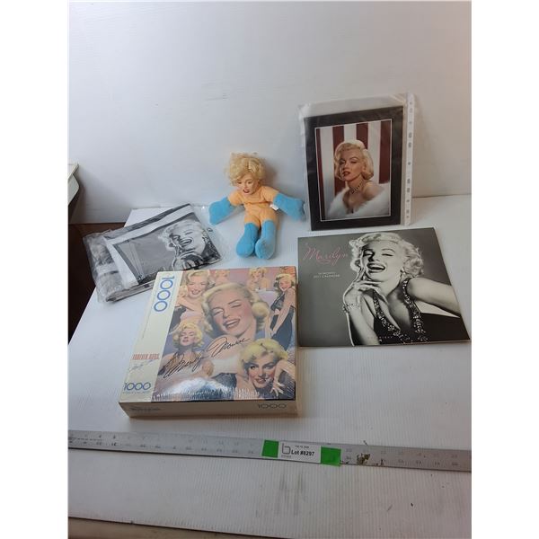 Marilyn Monroe Lot- Puzzle, Shower Curtain, Doll, Misc.