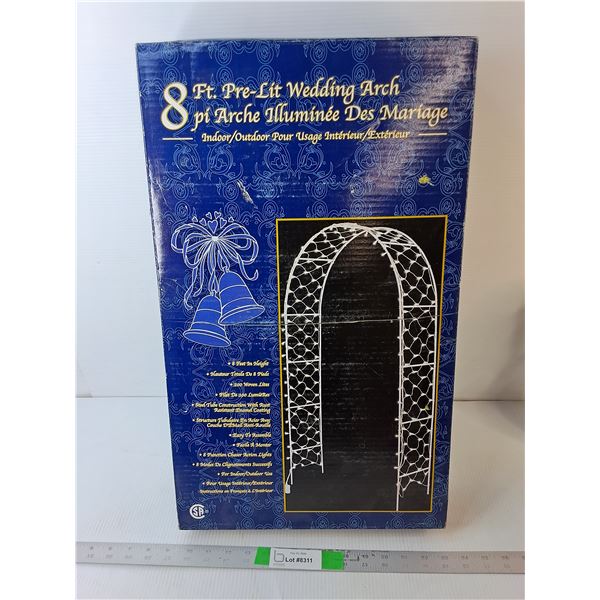 8 Ft. Pre- Lit Wedding Arch- Powers On - PICK UP ONLY