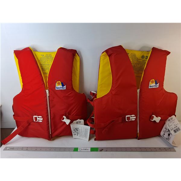 (2) Adult Buoy-O-Boy Personal Flotation Devices- L/XL & S/M, Pickup Preferred