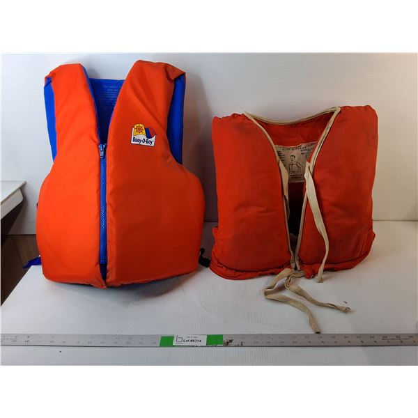 Adult Buoy-O-Boy PFD- S/M & Adult Kapok Lifejacket, Pickup Preferred