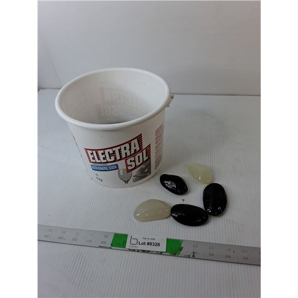 Pail with Decorative Stones