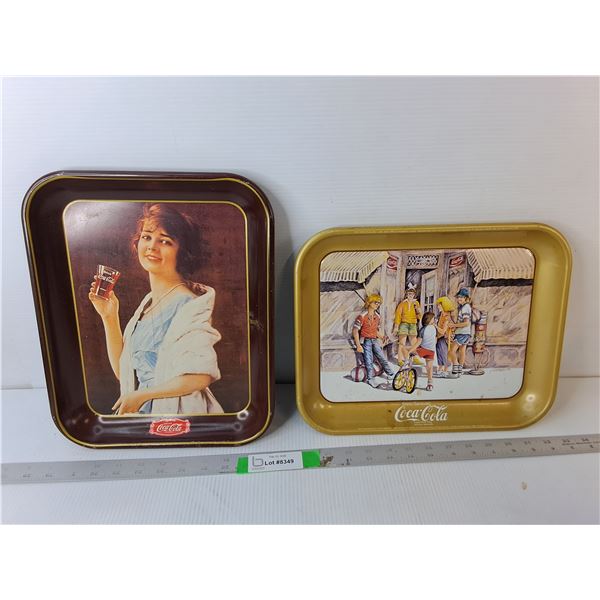 (2) Coca-Cola Trays 13.25" x 10.75"