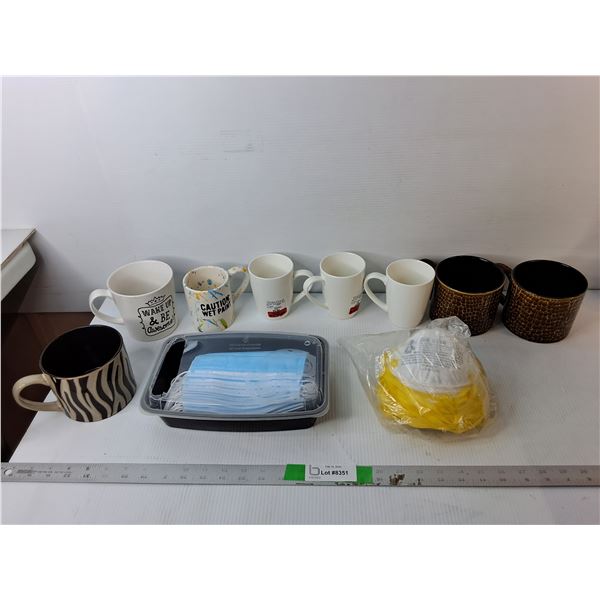 Disposable Face Masks & Coffee Mugs