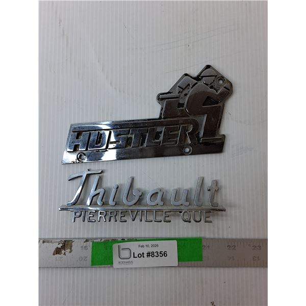 Hustler & Thibault Vehicle Emblems Up to 7.25"