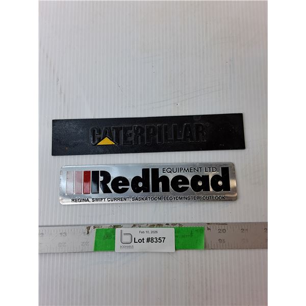 Caterpillar & Redhead Equip. Decals Up to 8.75"