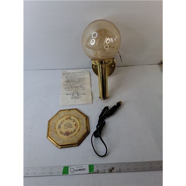 Wall Sconce, DC Power Adapter, Home Decor Sign - PICK UP