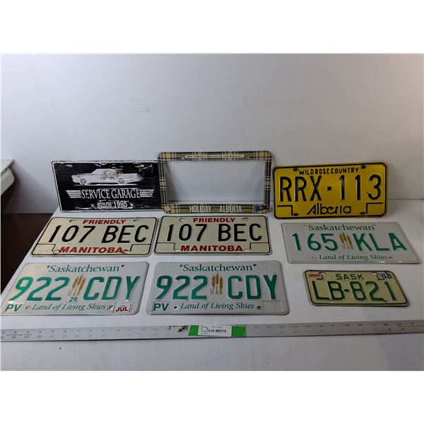 Novelty/License Plates- Saskatchewan, Alberta, Manitoba, Misc.