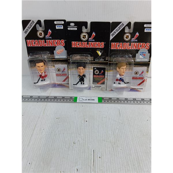 (3) 1998-99 Headliners Featuring Gretzky,Yzerman and Lemieux