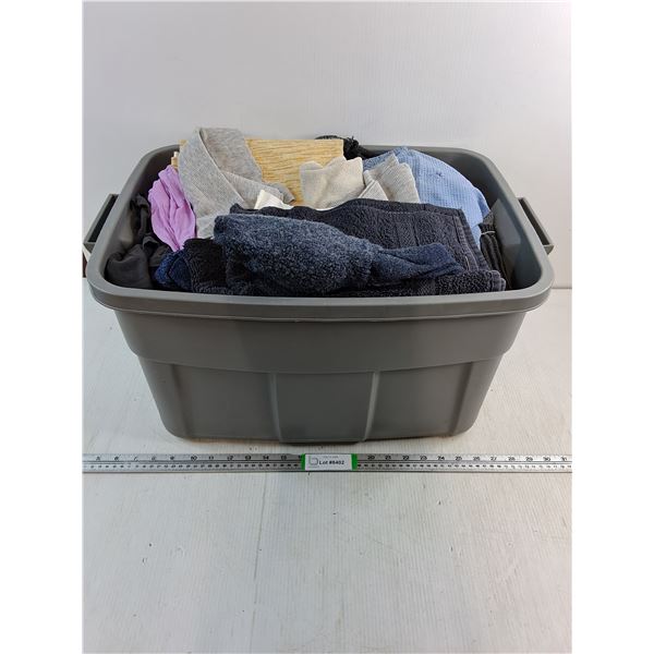 Grey Tote Containing Assorted Materials for various use - PICK UP