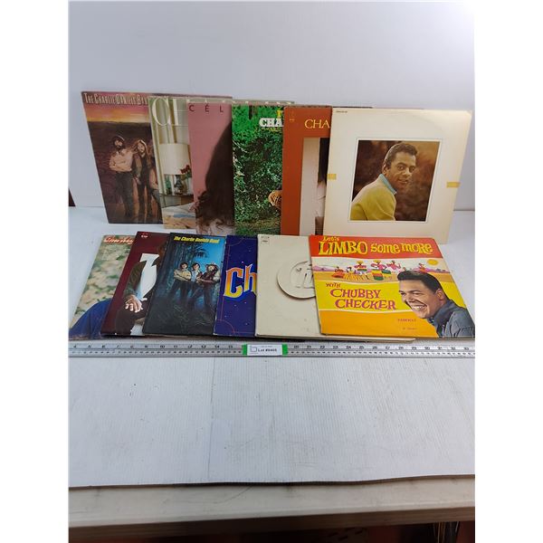 (12) LP's Featuring Charley Pride,Charlie Daniels Band,Chicago,Chilliwack and more