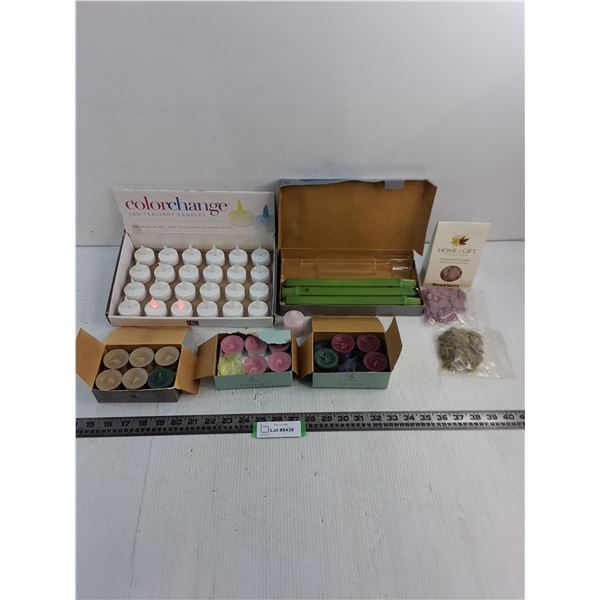 Assorted Party Lite Candles, Battery Powered Tealight Candles, Fragrance Crystals