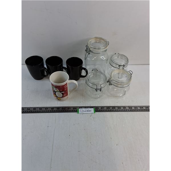(4) Sealers, (4) Coffee Cups