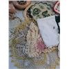 Image 3 : Vintage "Hollywood" Rotary Telephone, Phone Cords, Assorted Doilies & Pot Holders