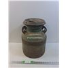 Image 1 : Vintage Industrial Steel Metal Milk Can With A Lid 12"X17" Cannot Ship