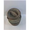 Image 2 : Vintage Industrial Steel Metal Milk Can With A Lid 12"X17" Cannot Ship