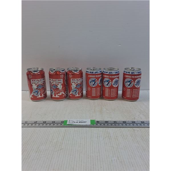 (6) Coca-Cola Cans-  Toronto Blue Jays 1992 World Series Champs