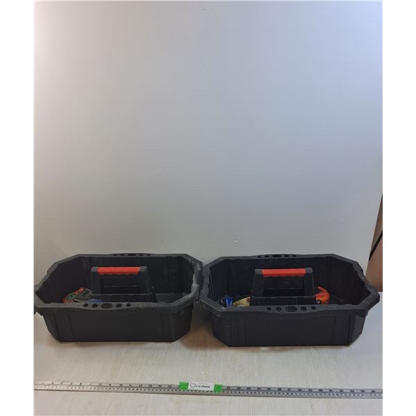 (2) Tool Boxes, (3) Measuring Tapes, Torx Bit Sets, Screwdrivers, Titan multi-Socket Tool, Level Too