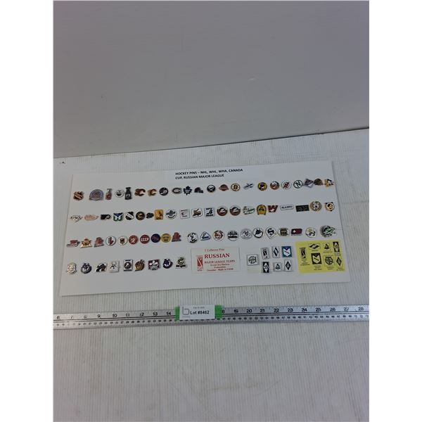 Hockey Pins- NHL, WHL, WHA, Canada Cup, Russian Major League