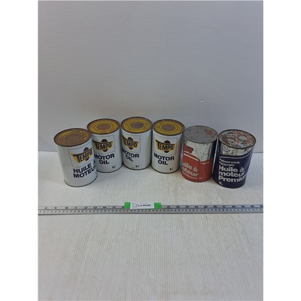 (6) Cans Of Mostly Tempo Motor Oil- 1L Each - CANNOT SHIP