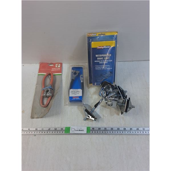 (2) Battery Cables, Waterproof Brake Light, Truck Pick Up Tie Down Brackets