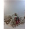 Image 1 : * Canvas 4" Deer and 3" Sleigh With Cool White LED Lights - PICK UP ONLY