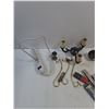Image 2 : Power Cord, Light Fixture, Rechargeable Flashlight, Curling Iron, Shaving Sticks, Misc