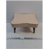 Image 1 : Vintage Upholstered Footstool 11.5"x15"x9"